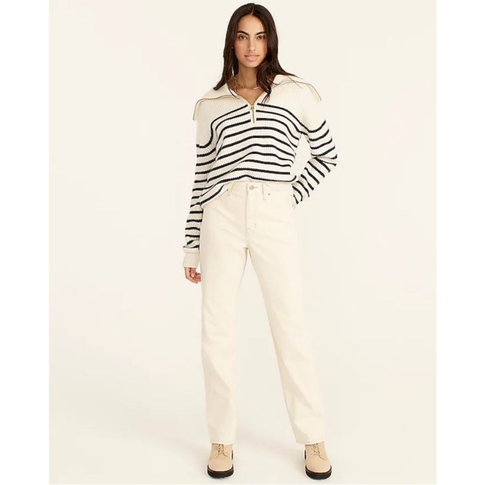 NEW WITH TAGS J. Crew Ecru Ivory Cream Slouchy Boyfriend Jean in Size‎ 24 BD367